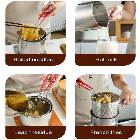 Deep Frying Fry Pot Providing Durable Quality Comfortable Handling Reliable Performance Easy Cleaning Everyday Cooking Support